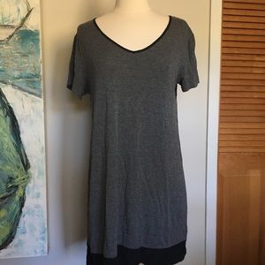Grey and black block dress
